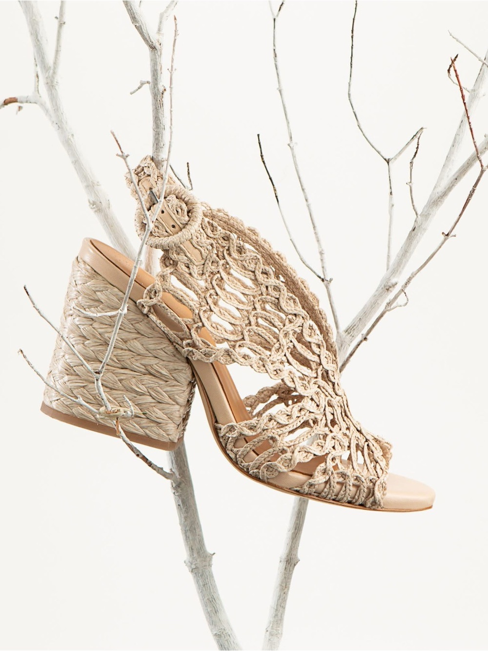 Paloma Barcelo raffia sandals size 39.  Beige. Like new.